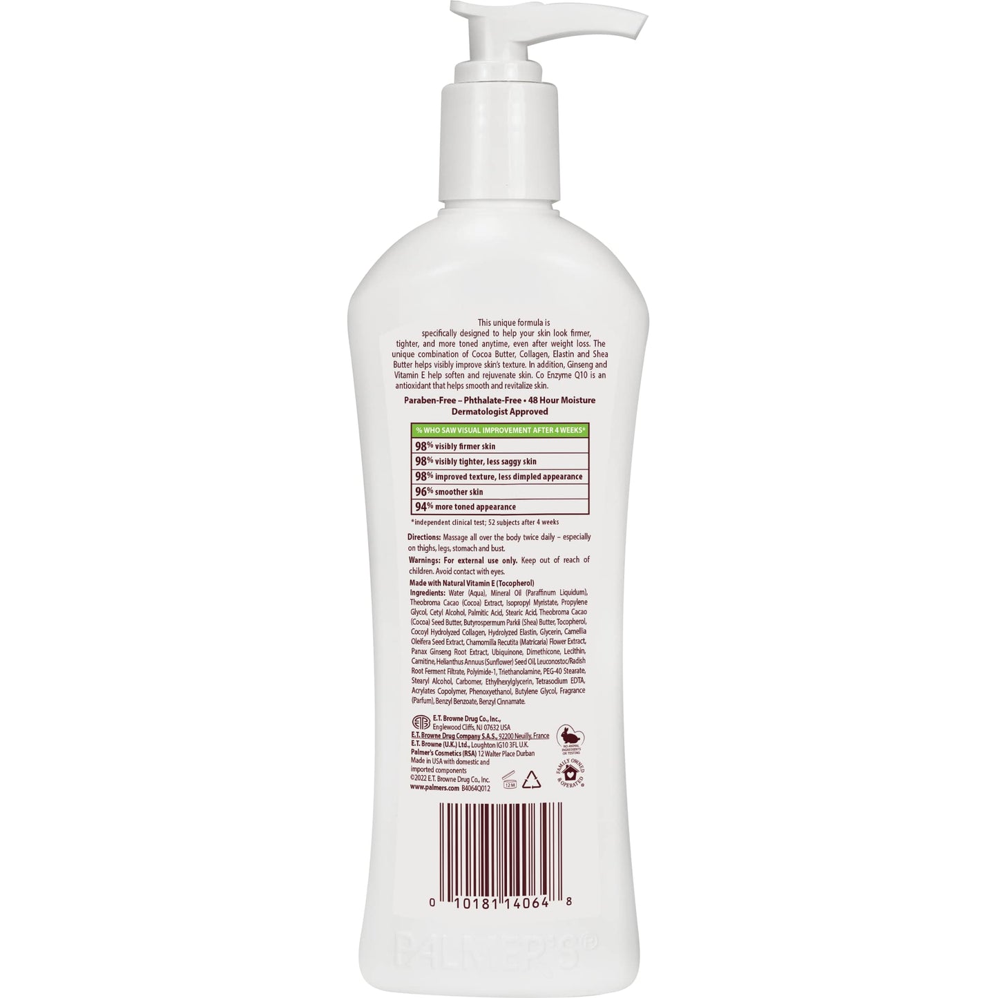 Palmer’s Cocoa Butter Formula with Vitamin E & Q10 – Firming Body Lotion with Shea, Collagen & Elastin, Postpartum Skin Care, 10.6 fl oz