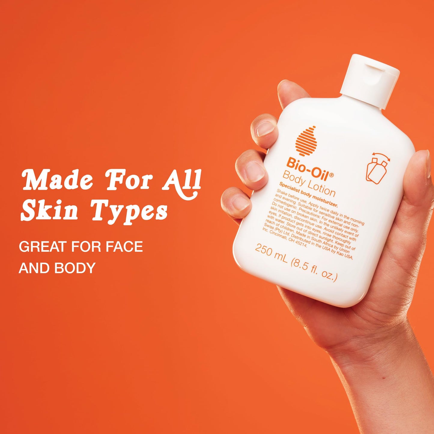 Bio-Oil Moisturizing Body Lotion for Dry Skin, Ultra-Lightweight High-Oil Hydration, with Jojoba, Rosehip, Shea, and Hyaluronic Acid, 8.5 Oz
