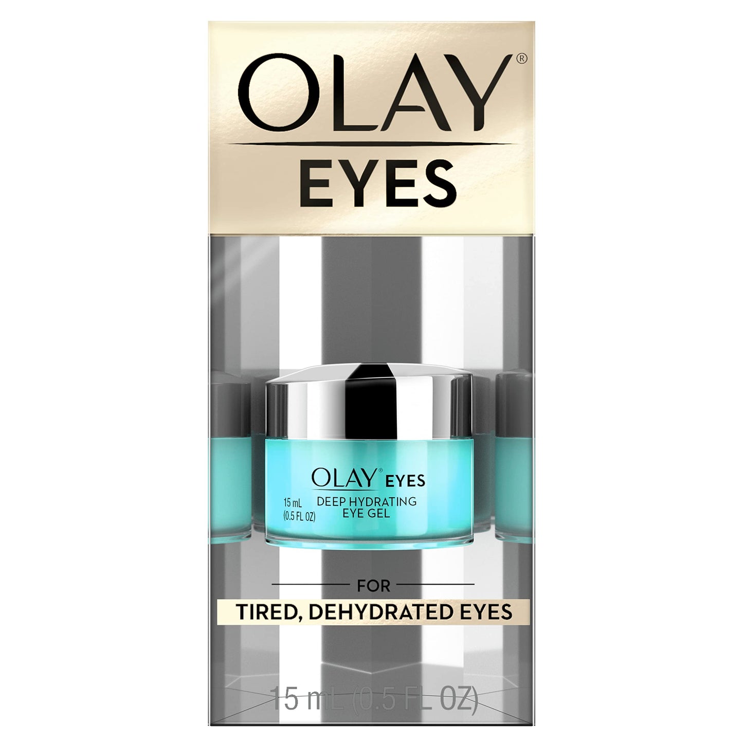 Olay Deep Hydrating Eye Gel with Hyaluronic Acid for Tired Eyes, Hydrating Gel, Cucumber, 0.5 Fl Oz