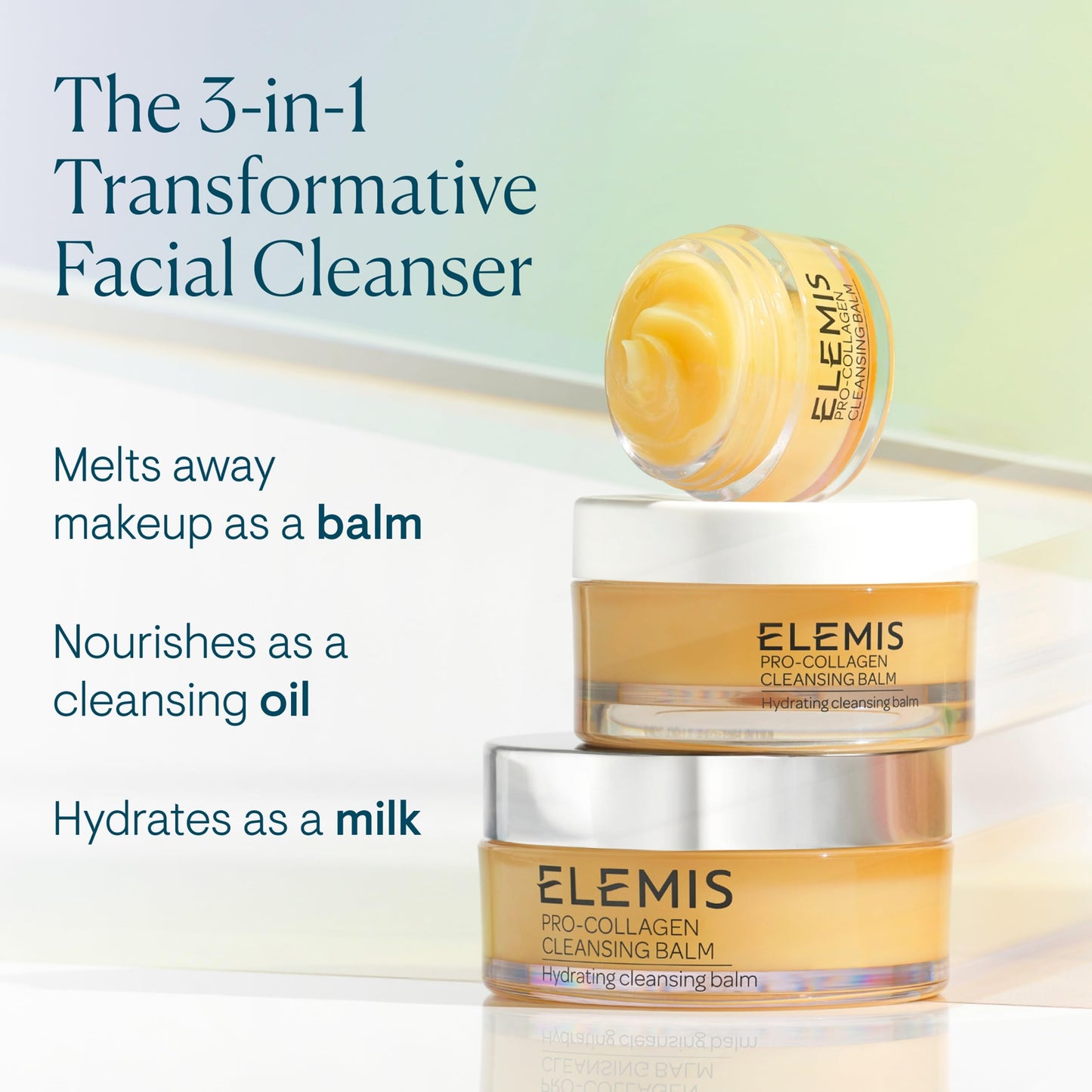 ELEMIS Pro-Collagen Cleansing Balm - 3-in-1 Daily Face Cleanser - Removes Waterproof Makeup - Lavender and Chamomile Oil Blend - 100g