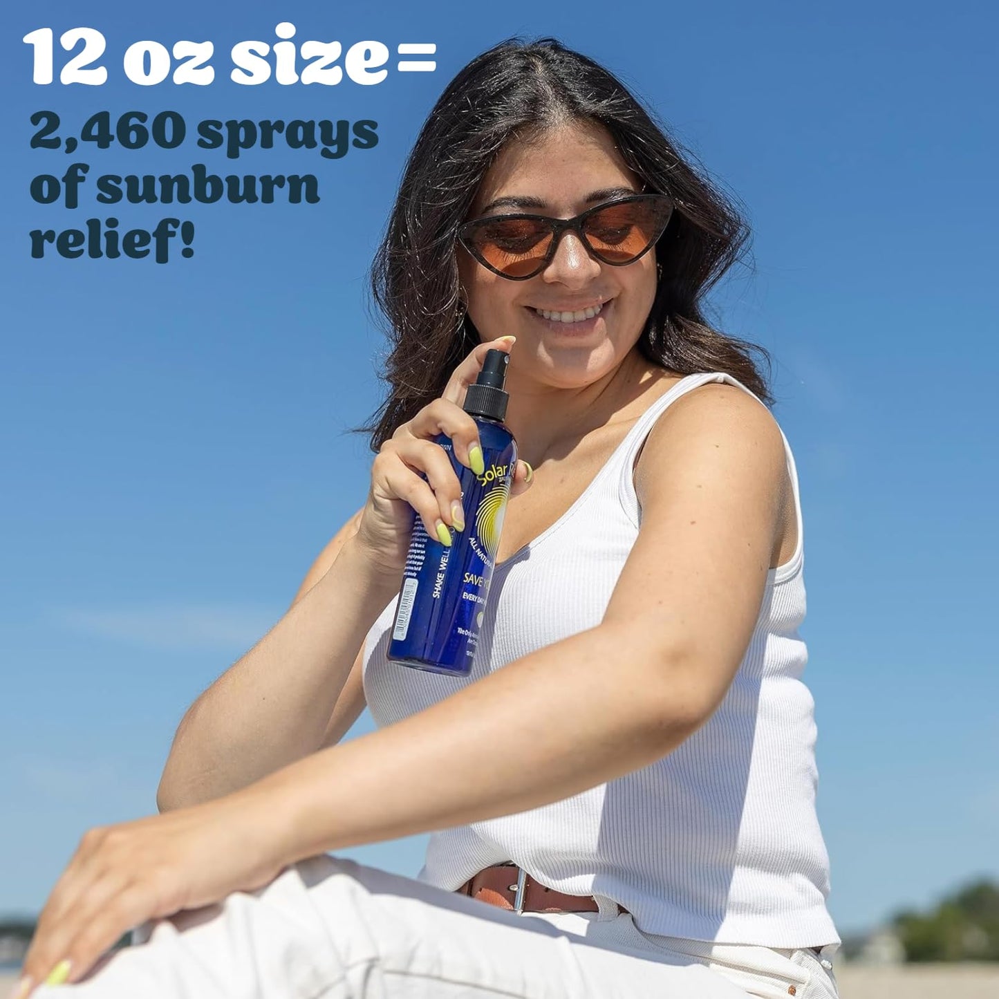 Solar Recover After Sun Moisturizing Spray 12oz – Hydrating Body & Face Mist with Vitamin E & Calendula, 2460 Sprays, Made in USA