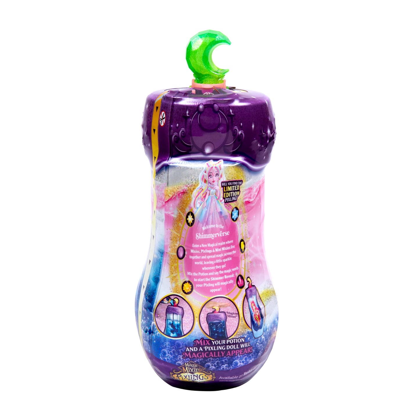 Magic Mixies Shimmerverse Potion Kit – Reveal Faye The Fairy Pixling Doll, 6.5" Shimmerverse Fashion Pixling Inside Bottle