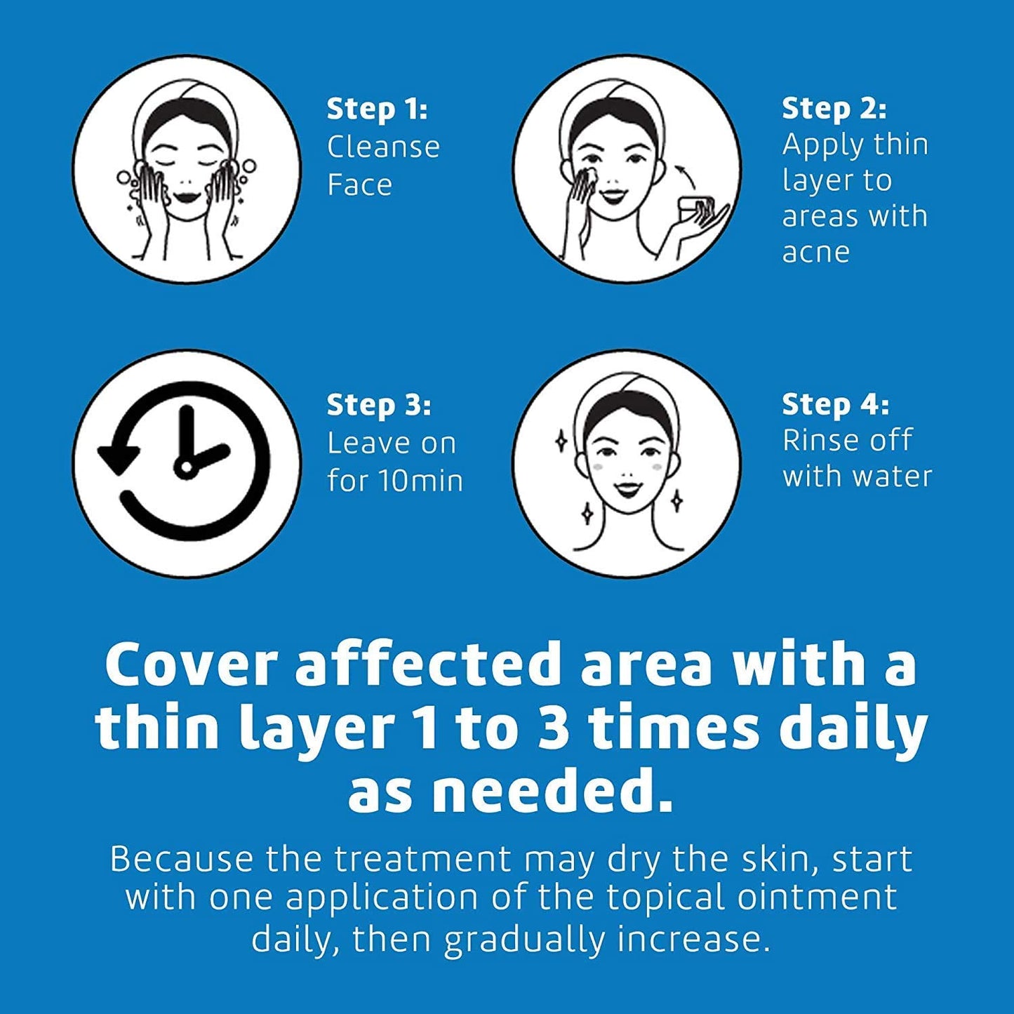 De La Cruz 10% Sulfur Ointment for Face & Body - Cystic Acne Spot Treatment Mask, Daily 10-Min Hormonal Acne Solution, 2.6 oz