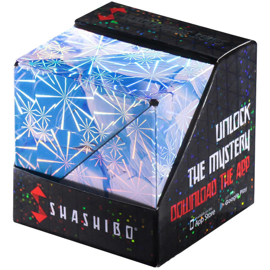 SHASHIBO Shape Shifting Box - Award-Winning Fidget Toy w/ 36 Rare Earth Magnets - Fidget Cube Transforms Into Over 70 Shapes, Sensory Toy Gift for Kids, Teens, and Adults (Polar)