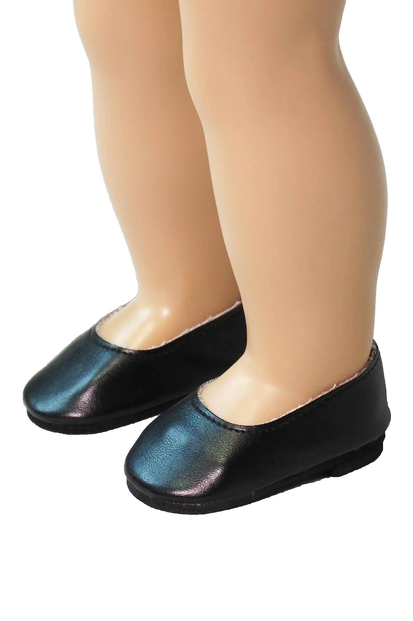 American Fashion World 18-Inch Doll Flats, 3-Pack Red, White & Black | Trendy Premium Doll Shoes for Popular Brands