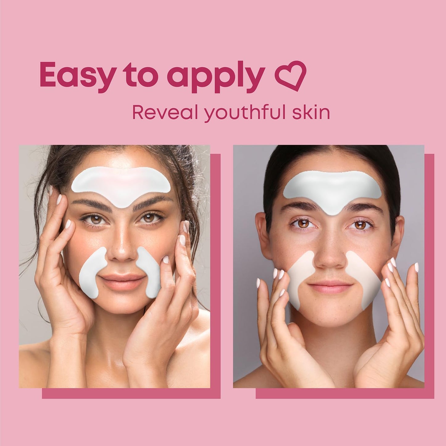 Forehead & Smile Line Wrinkle Patches Set – Hyaluronic Acid, Aloe, Collagen, Vitamin E | Overnight Non-Invasive Treatment