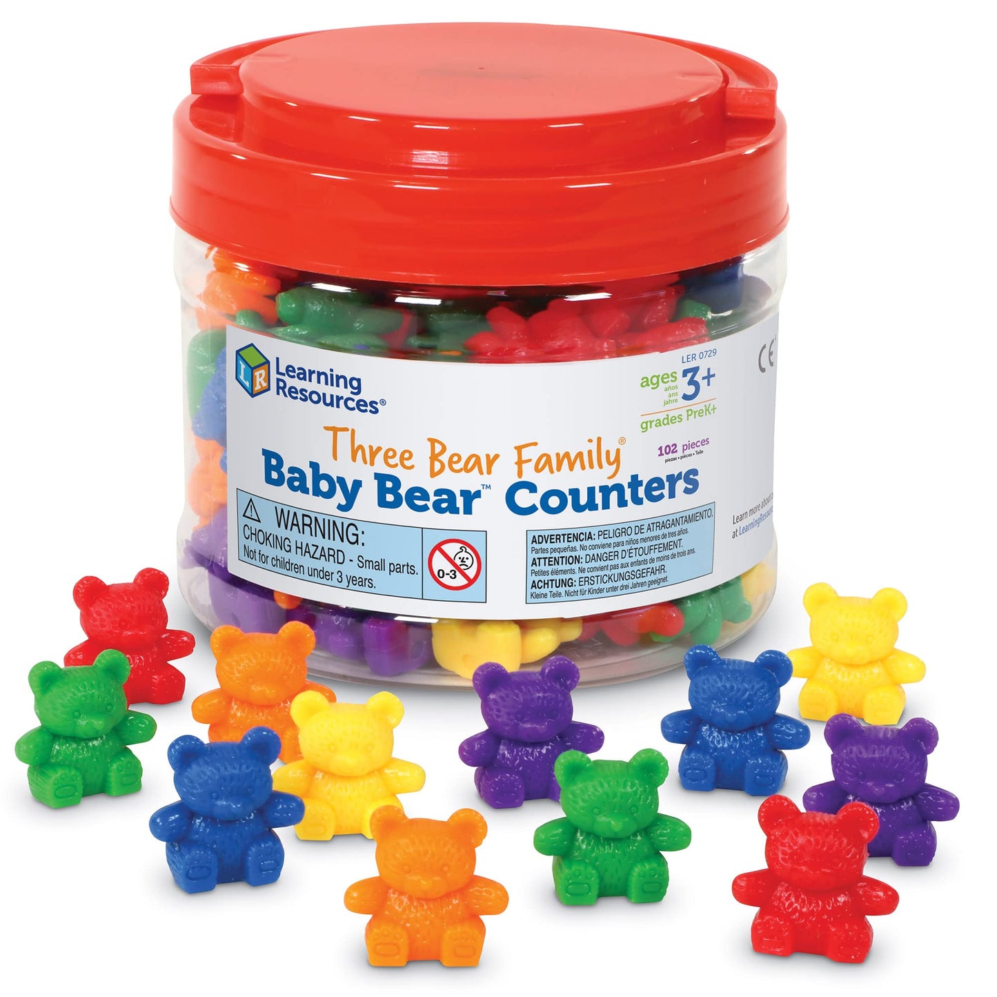 Learning Resources Baby Bear Counters - 102 Pc Counting Set for Kids Ages 3+ | Toddler Math Manipulatives & Sorting Toys for Preschool Learning