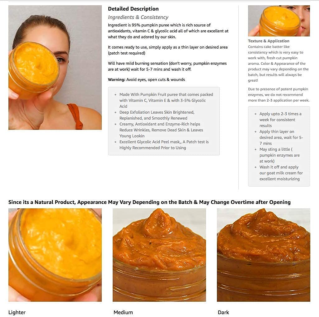 L&I Apothecary 4 fl. Oz. Arista Pumpkin Enzyme Mask - Exfoliating mask for Uneven tone, Fine lines and Dullness. Clarifying mask.