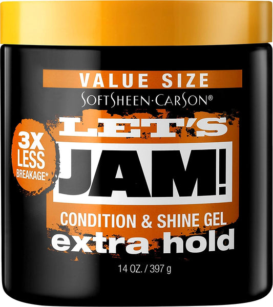 SoftSheen-Carson Dark and Lovely Let's Jam Shining & Conditioning Hair Gel, Extra Hold, for All Hair Types, Braids & Edges, 14 oz
