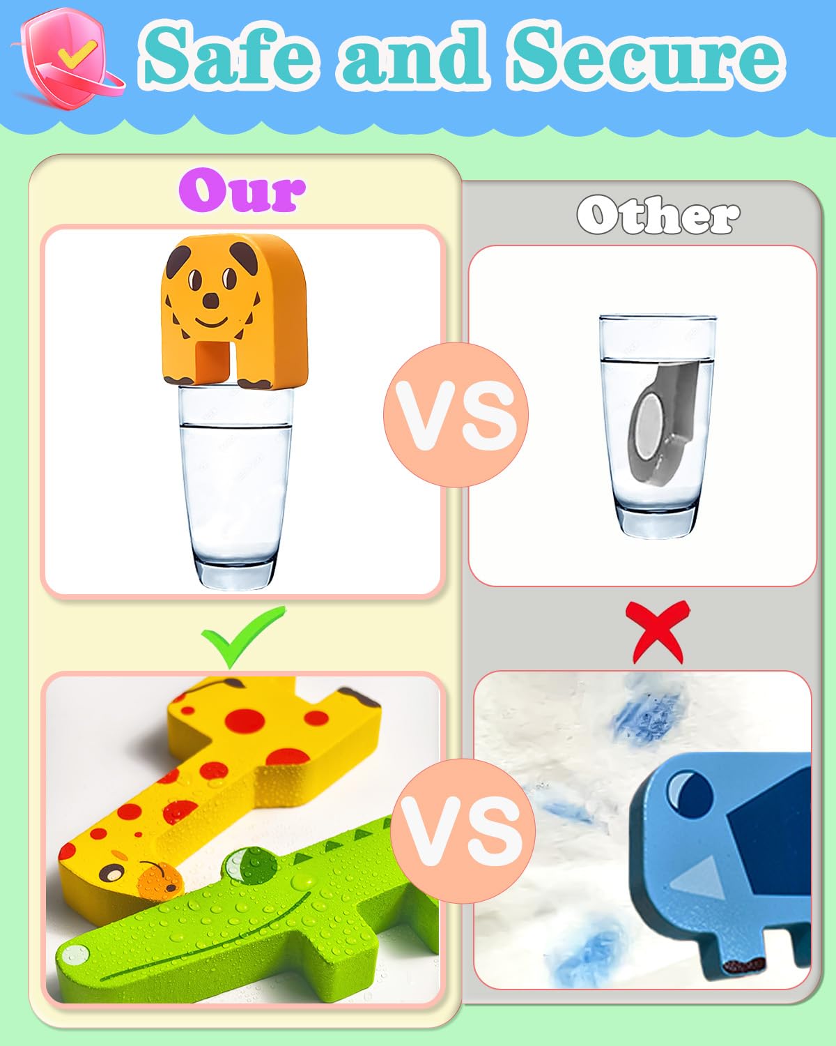 Maaacute Montessori Wooden Toys for Toddlers 1-4, 10-Pack Animal Blocks, Sorting & Stacking Puzzles, Educational Birthday Gift