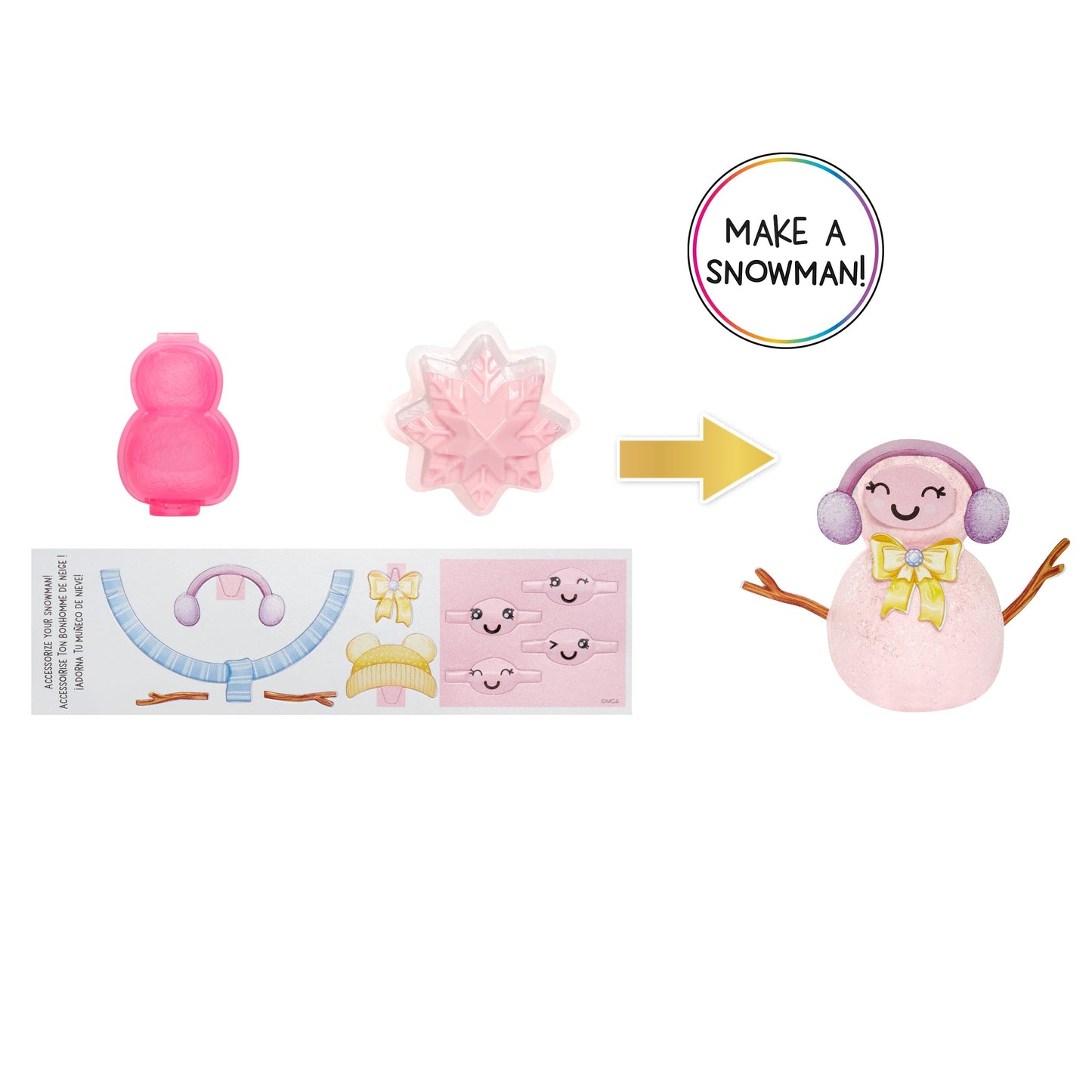 Rainbow High Winter Wonderland Bella 11” Fashion Doll with Magic Snow, Puffy Outfit & Snowman Kit – Gift for Kids 4-12