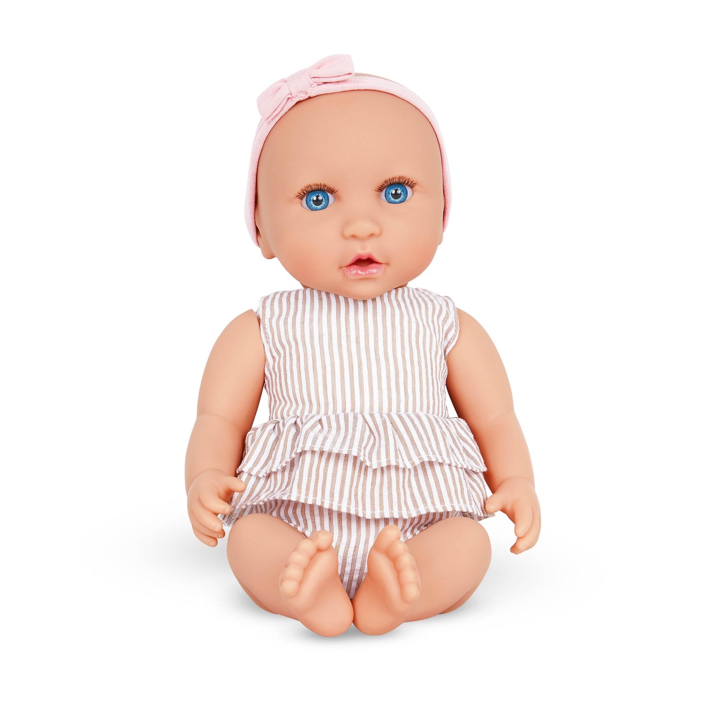 LullaBaby 14" Realistic Baby Doll with Fair Skin & Blue Eyes – Nursery Set with High Chair, Playpen & Stroller – Pretend Play Toy 2+