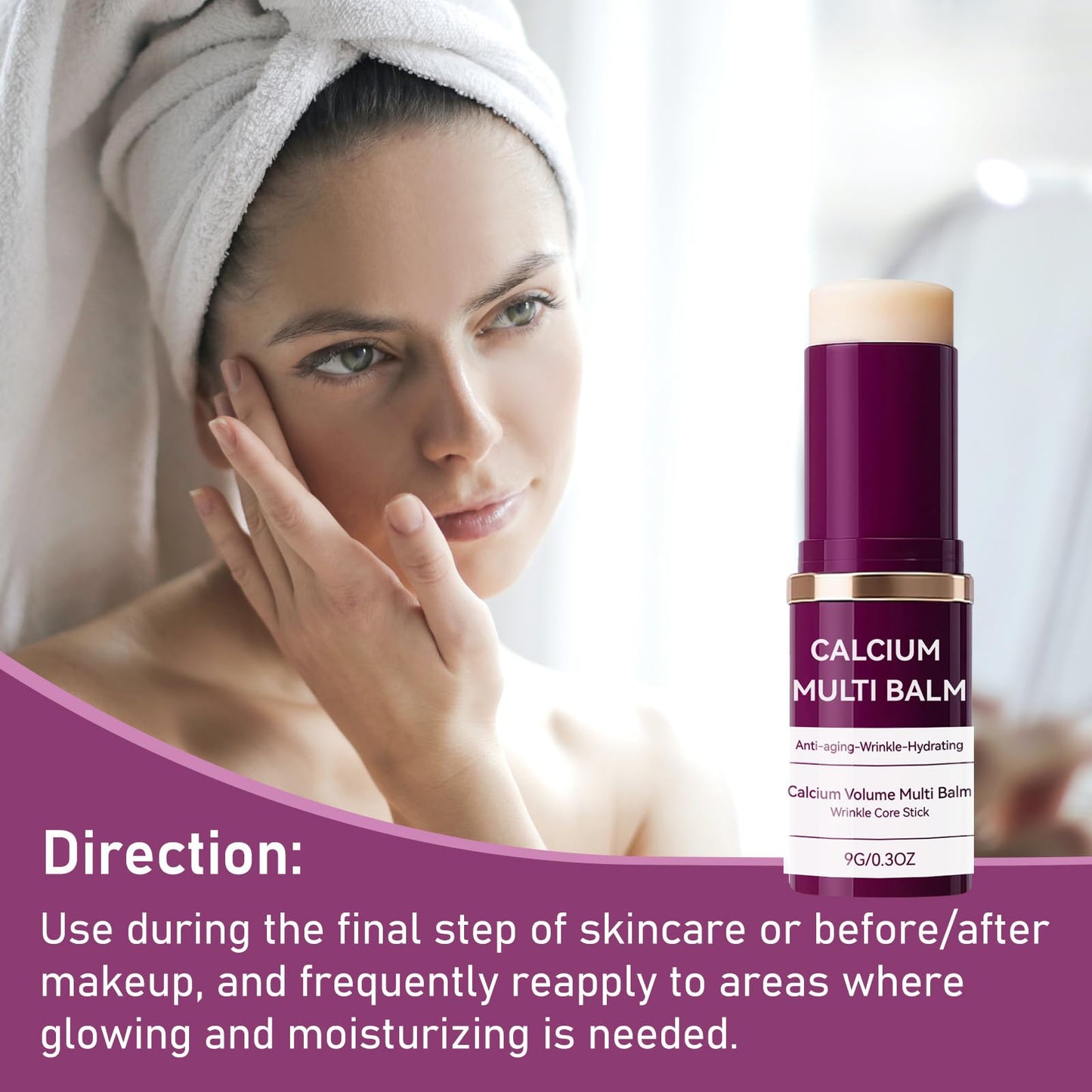 GLPYUEW Cemenrete Calcium Multi Balm - Korean Collagen Moisturizing Stick for Wrinkles, Anti-Aging & Sagging Skin, 1 Pack