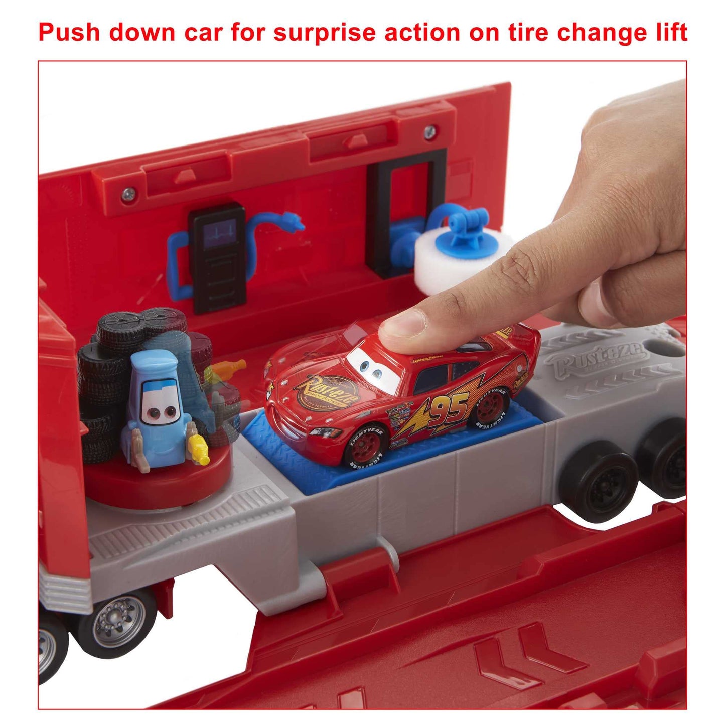 Mattel Disney Pixar Cars Transforming Mack Playset – 2-in-1 Toy Truck & Tune-Up Station with Launcher, Lift & Movie Graphics – Kids Ages 4+