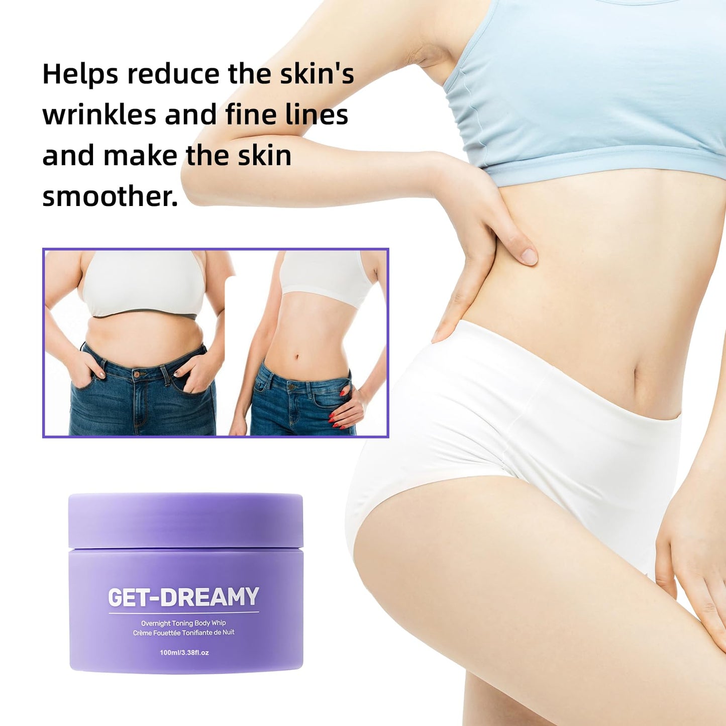 ZANGLEX GET-DREAMY Overnight Toning Whip - Body Firming Whip That Works While You Sleep - Helps Target The Appearance Of Loose Skin On The Body (1pc)