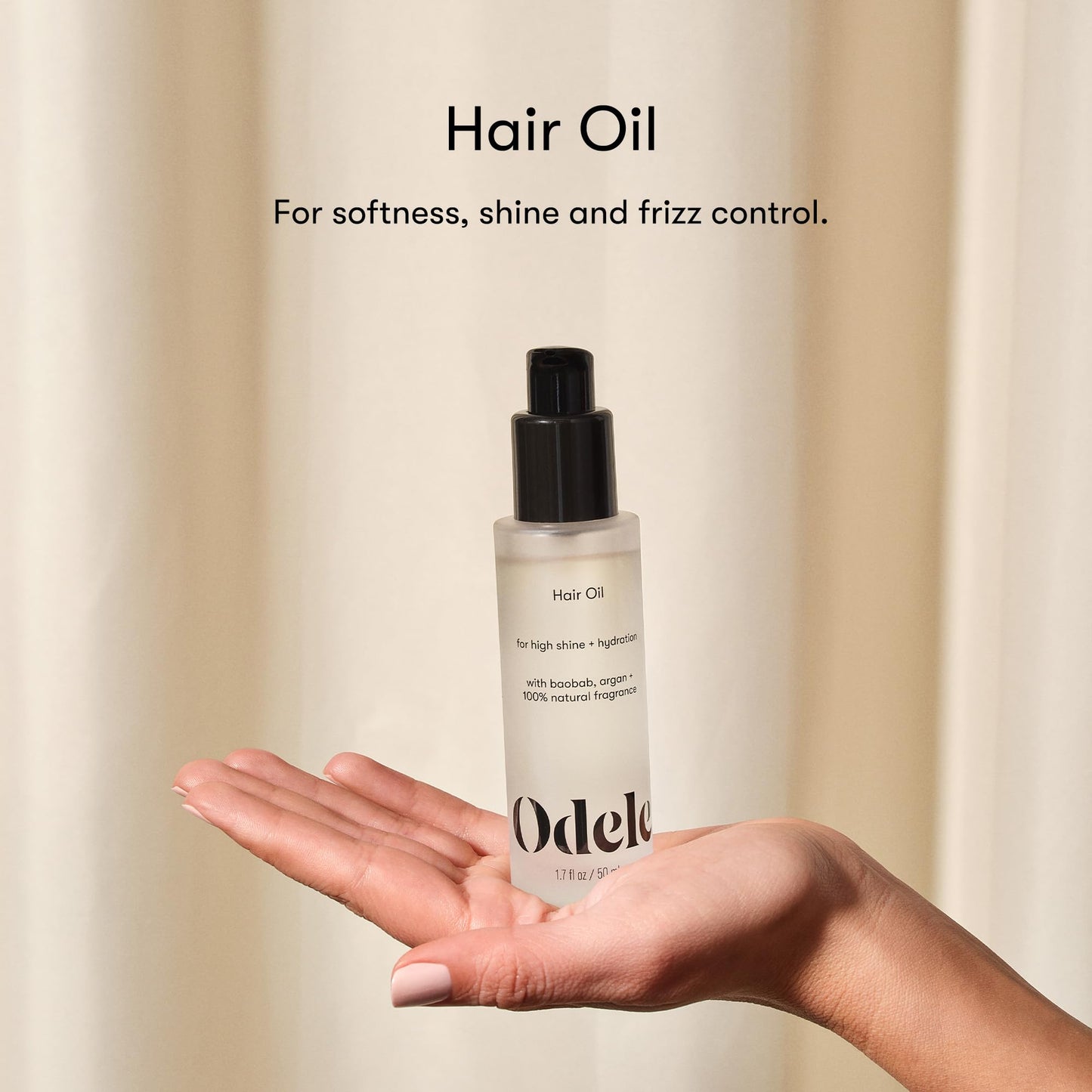 Odele Hair Oil, with Baobab & Argan Oils for High Shine, Hydration, and All Hair Types, 1.7 Fl Oz