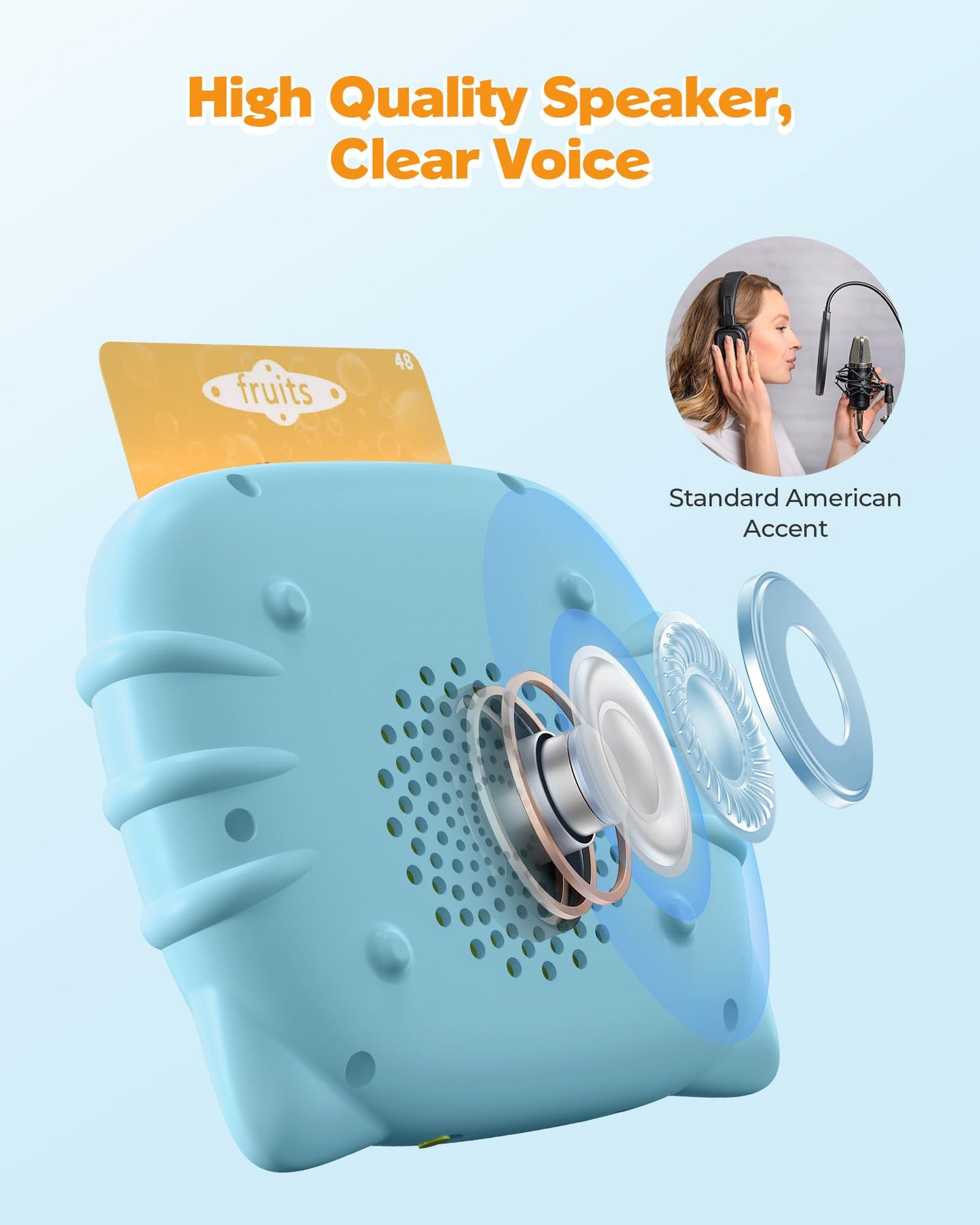 Airbition Talking Flash Cards for Toddlers Ages 1-4 – Montessori Language Learning, 224 Words, Speech Therapy & Sensory Educational Toy