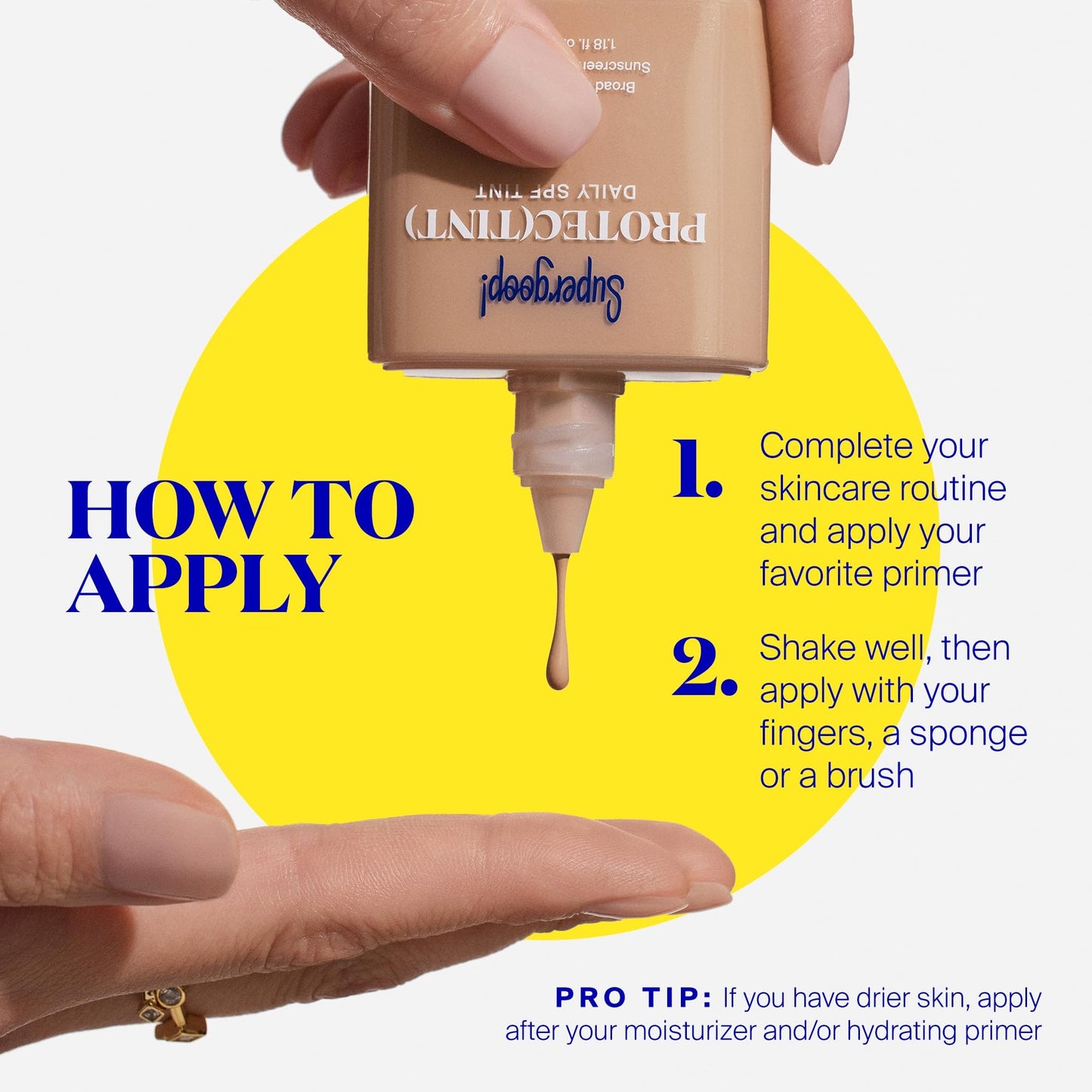 Supergoop! Protec(tint) Daily Skin Tint SPF 50 - 24N - Light, Buildable Coverage for Immediately Smooth, Even-Looking Skin - Natural Finish