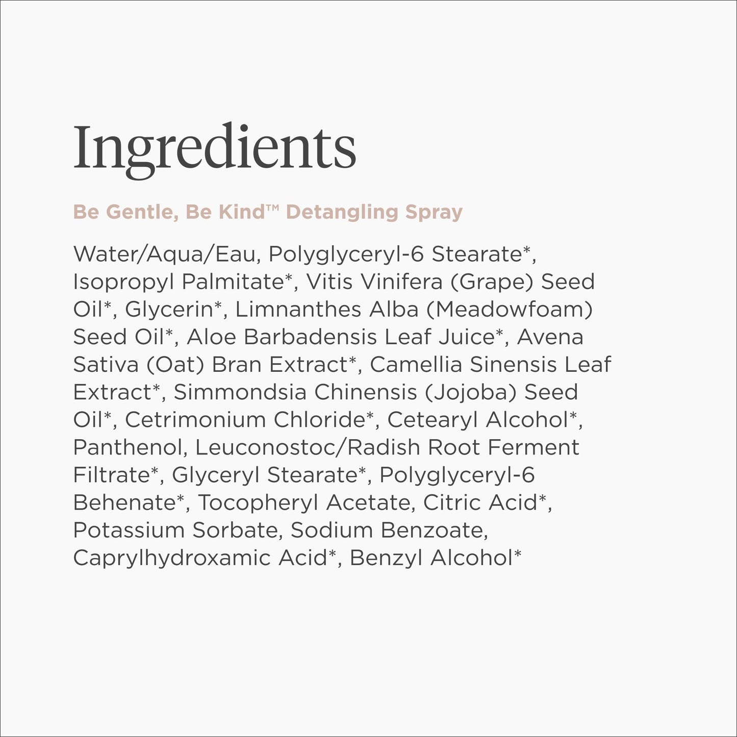 Briogeo Be Gentle, Be Kind Aloe + Oat Milk Ultra Soothing Detangling Spray | Hypoallergenic, Fragrance-Free, Vegan Leave-In, 6 fl oz