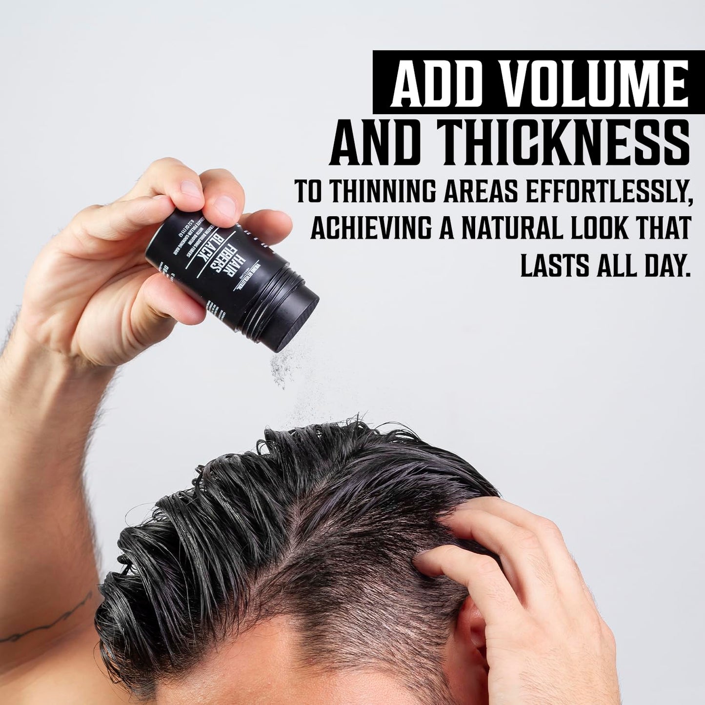 Viking Revolution Hair Fibers for Men – Thicken Thinning Hair & Cover Bald Spots with Keratin & Biotin, 0.52oz