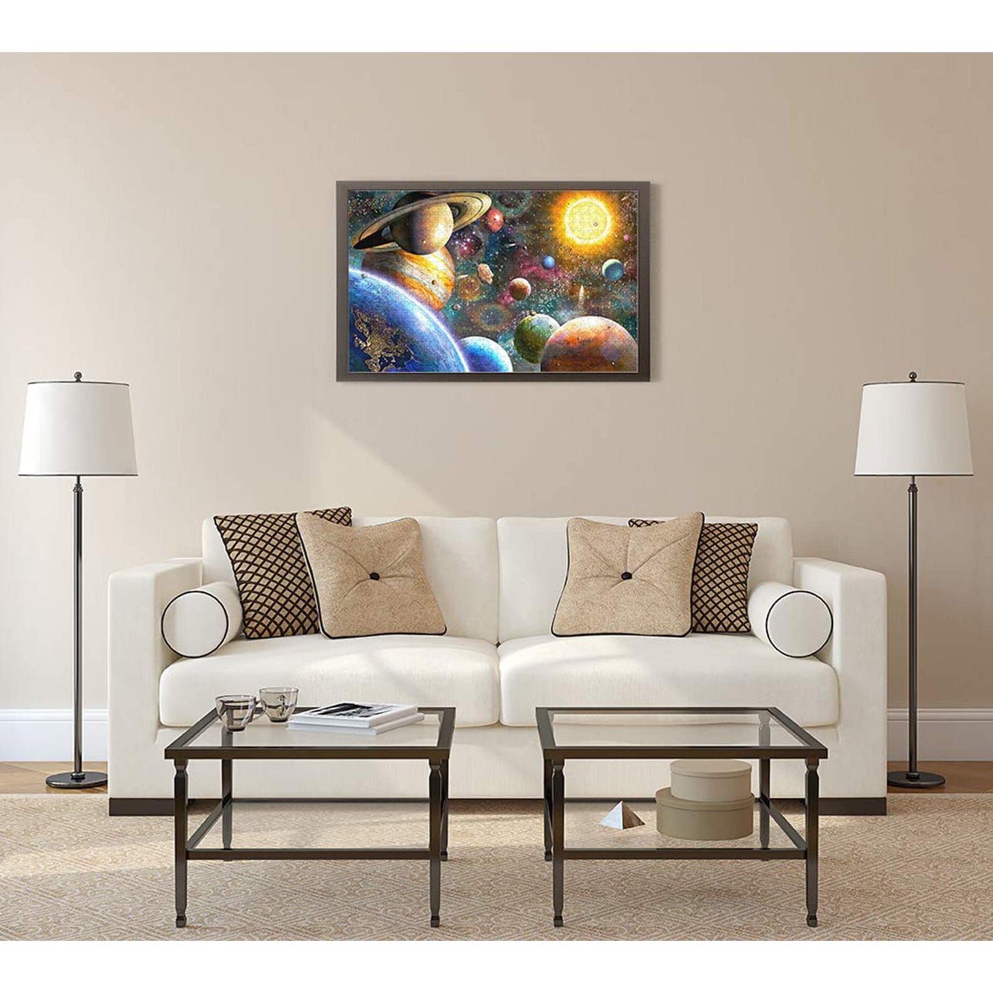 Jigsaw Puzzles 1000 Pieces for Adults, Families (Space Traveler, Solar System) Pieces Fit Together Perfectly