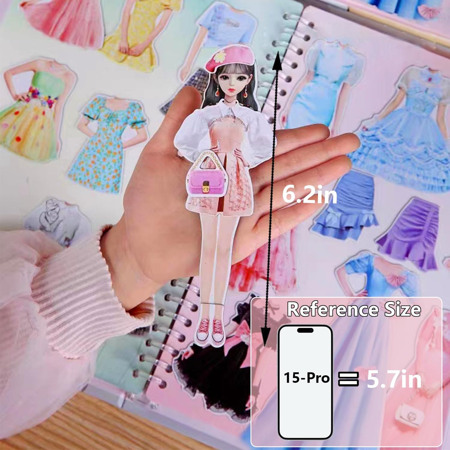 Magnetic Dress Up Dolls Kit – Paper Dolls & Outfits, Pretend Play Set for Girls 4+, Travel, Road Trip, Interactive Learning Gift