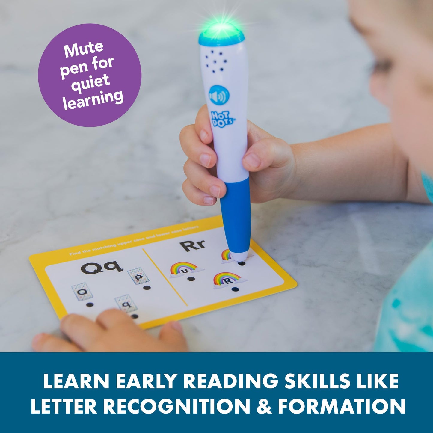 Educational Insights Hot Dots Alphabet Set – 72 Activities, Interactive Learning Pen & 36 Double-Sided Cards, Ages 3+