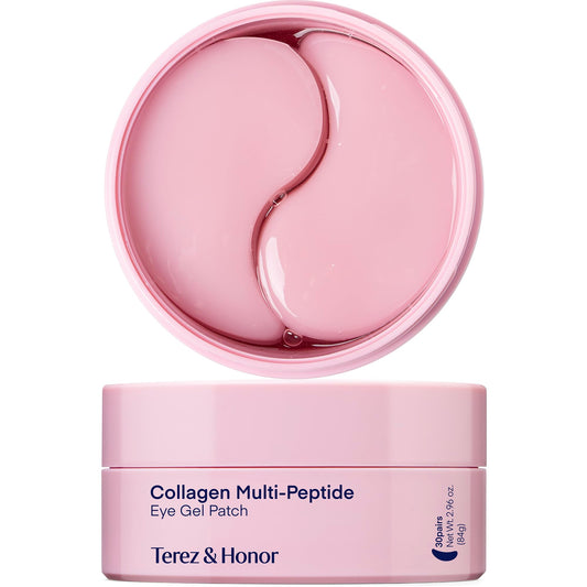 TEREZ & HONOR Peptide Collagen Under Eye Patches, 60 Hydrogel Masks for Dark Circles, Puffiness, Wrinkles & Anti-Aging Care