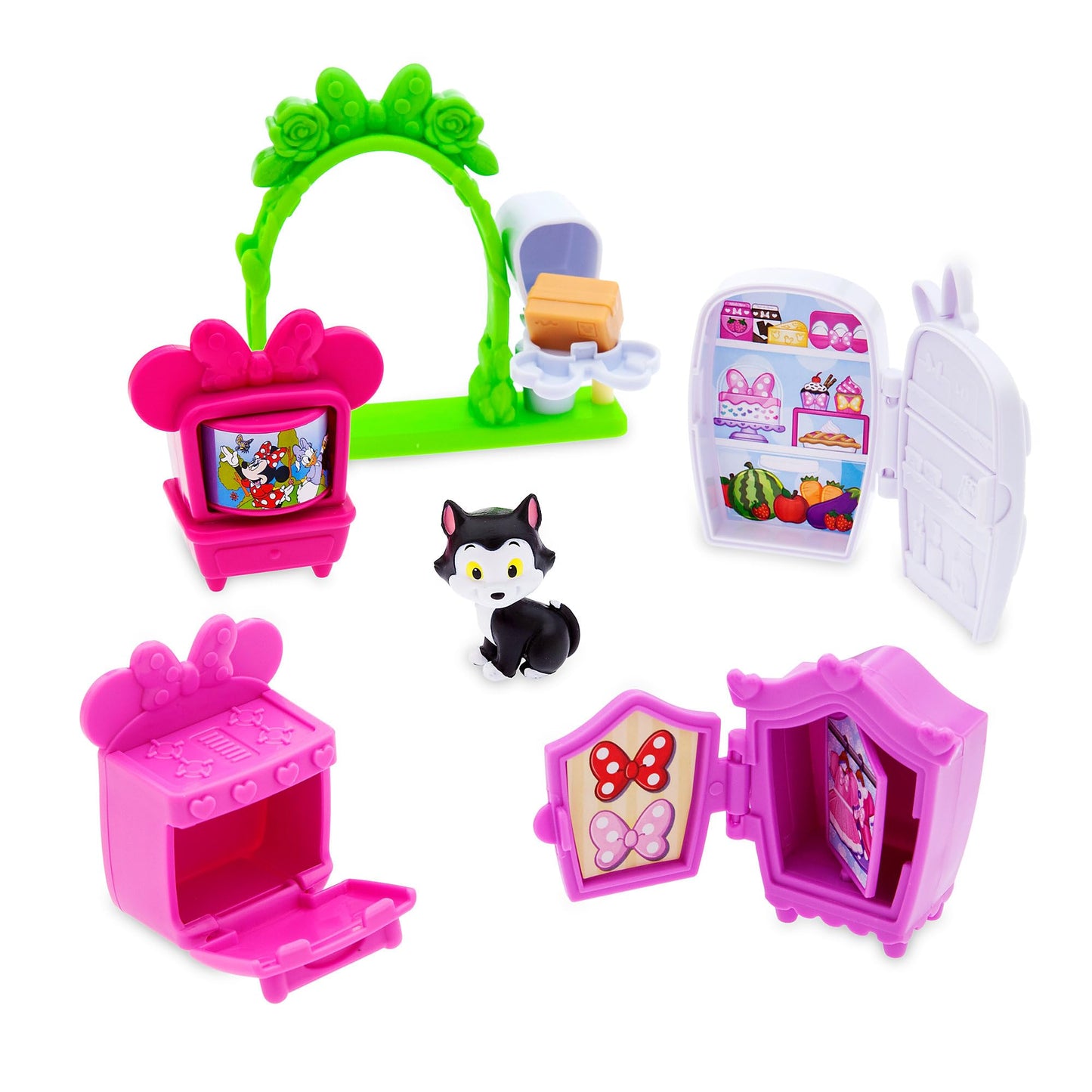 Disney Store Minnie Mouse Clubhouse Playset - Interactive Toy House with Poseable Minnie & Cat Figures, 13-Piece Set for Toddlers