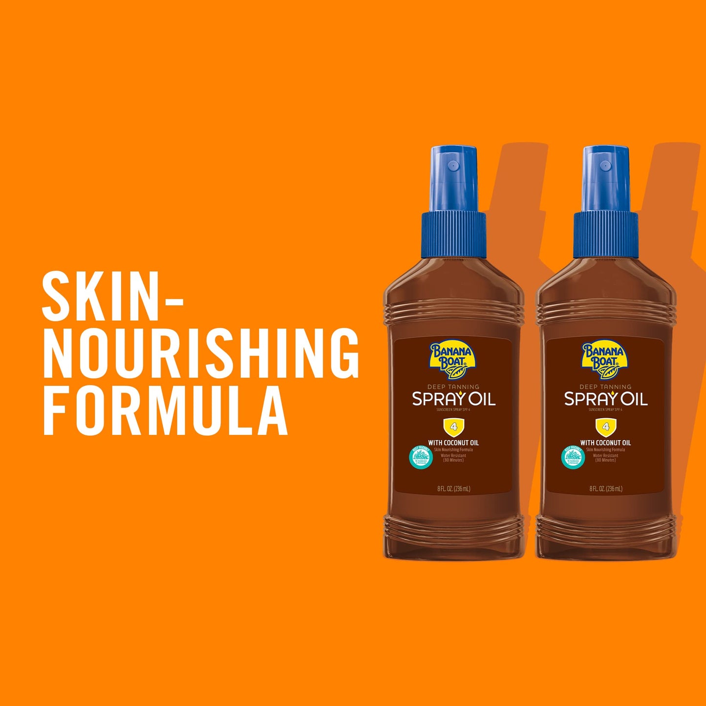 Banana Boat Deep Tanning Oil Spray SPF 4 | Dark Tanning Oil with SPF 4 Sunscreen, Water Resistant, 8oz each Twin Pack