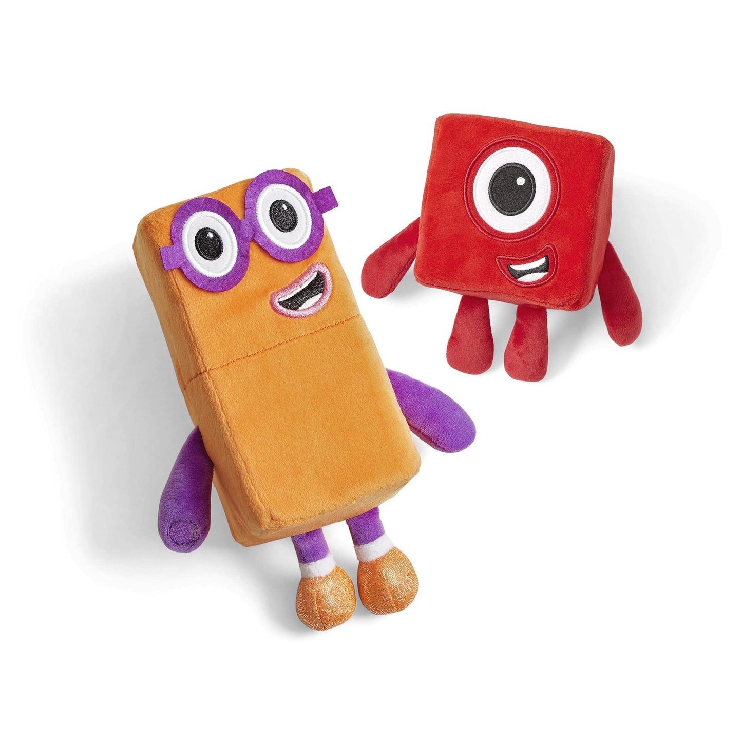 hand2mind Numberblocks One & Two Plush Toys – Soft Stuffies for Toddlers, Preschool Math Learning, Counting, & Birthday Gifts