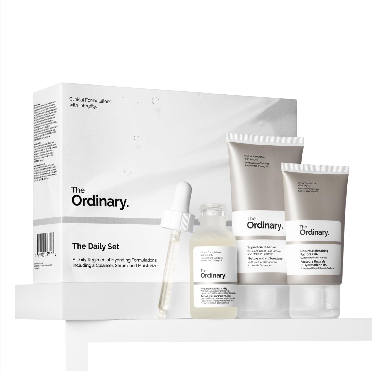 The Ordinary Daily Skincare Set – Squalane Cleanser, Hyaluronic Acid 2% + B5 & Natural Moisturizing Factors + HA