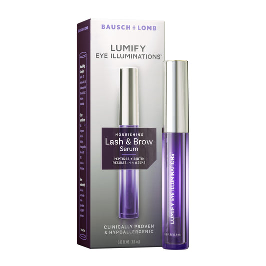 LUMIFY Eye Illuminations Lash & Brow Serum with Biotin, Peptides & Hyaluronic Acid for Thicker, Fuller Lashes & Brows, 0.12 Fl Oz