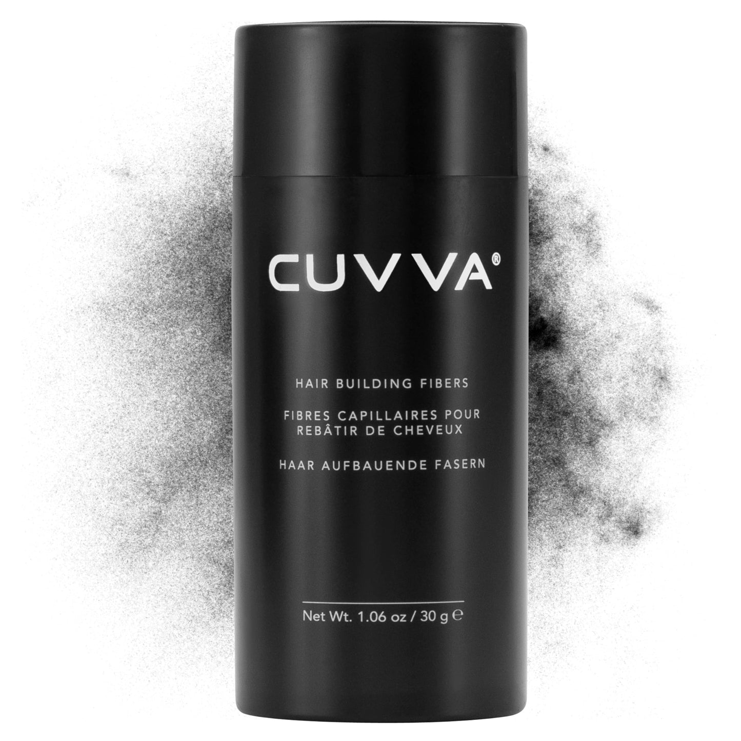 CUVVA Hair Building Fibers Black 30g – Instantly Conceals Thinning Hair for a Fuller, Thicker Look – 13 Shades for Men & Women