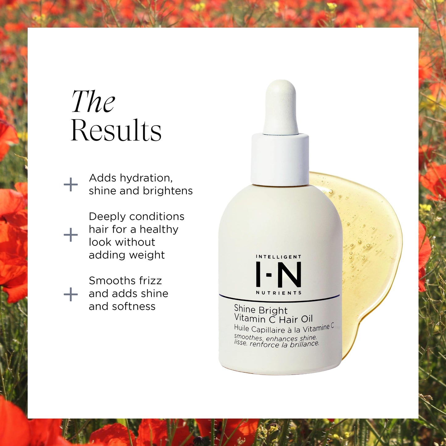 Intelligent Nutrients Shine Bright Vitamin C Hair Oil, Luxurious Radiance and Strengthening for All Hair Types, Vegan, 1.7 Oz