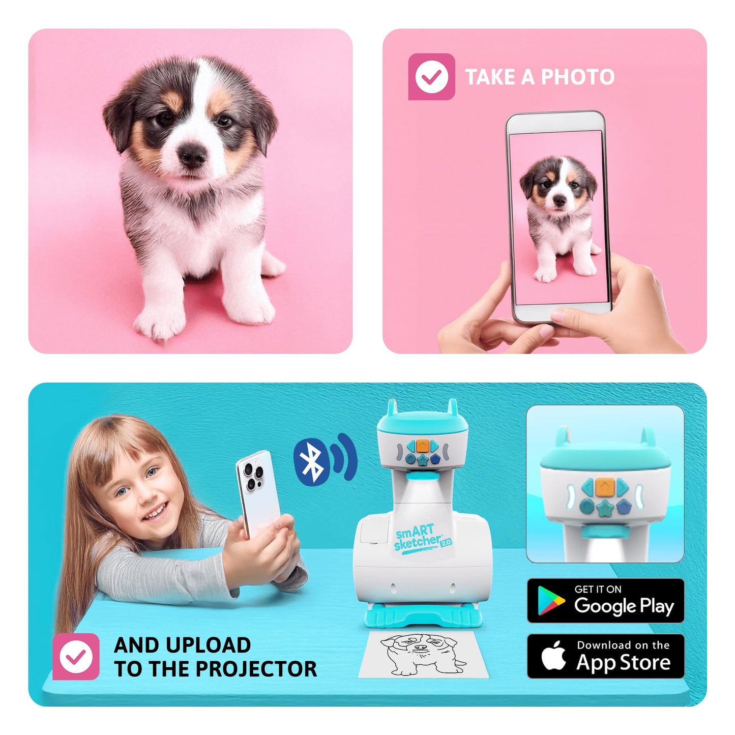 Flycatcher Smart Sketcher 2.0 Projector – Kids Drawing & Tracing Toy, Educational Art & Craft Gift for Boys & Girls Ages 5+