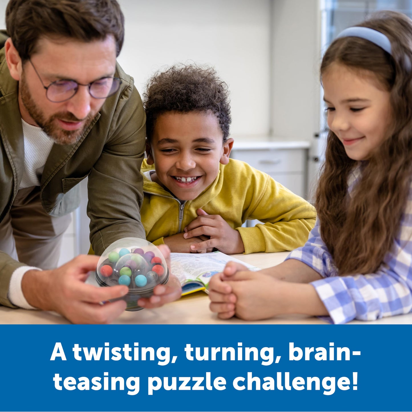 Learning Resources Scramboozle Puzzle Ball – 3D Brain Teaser Game for Kids & Adults, Fidget Puzzle Sort Ball, Travel Toy for Ages 6+