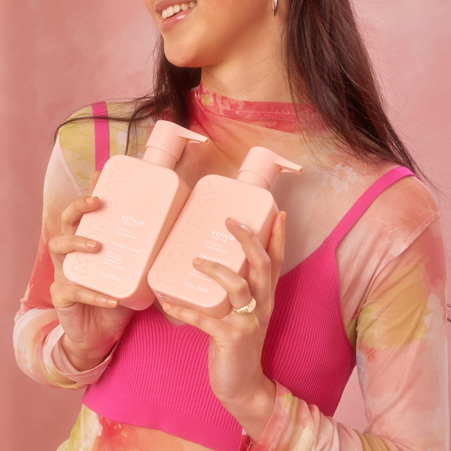 MONDAY HAIRCARE Repair Shampoo and Conditioner Set (12 oz) For Dry to Damaged Hair Made with Keratin, Coconut Oil, Shea Butter, and Vitamin E