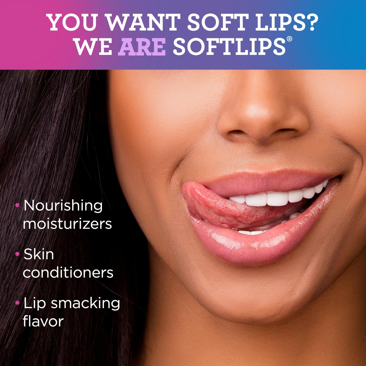 Softlips Daily Lip Moisturizer 3-Pack – Multi-Flavored Chap Sticks for Very Dry Lips, Hydrates, Soothes & Prevents Chapping