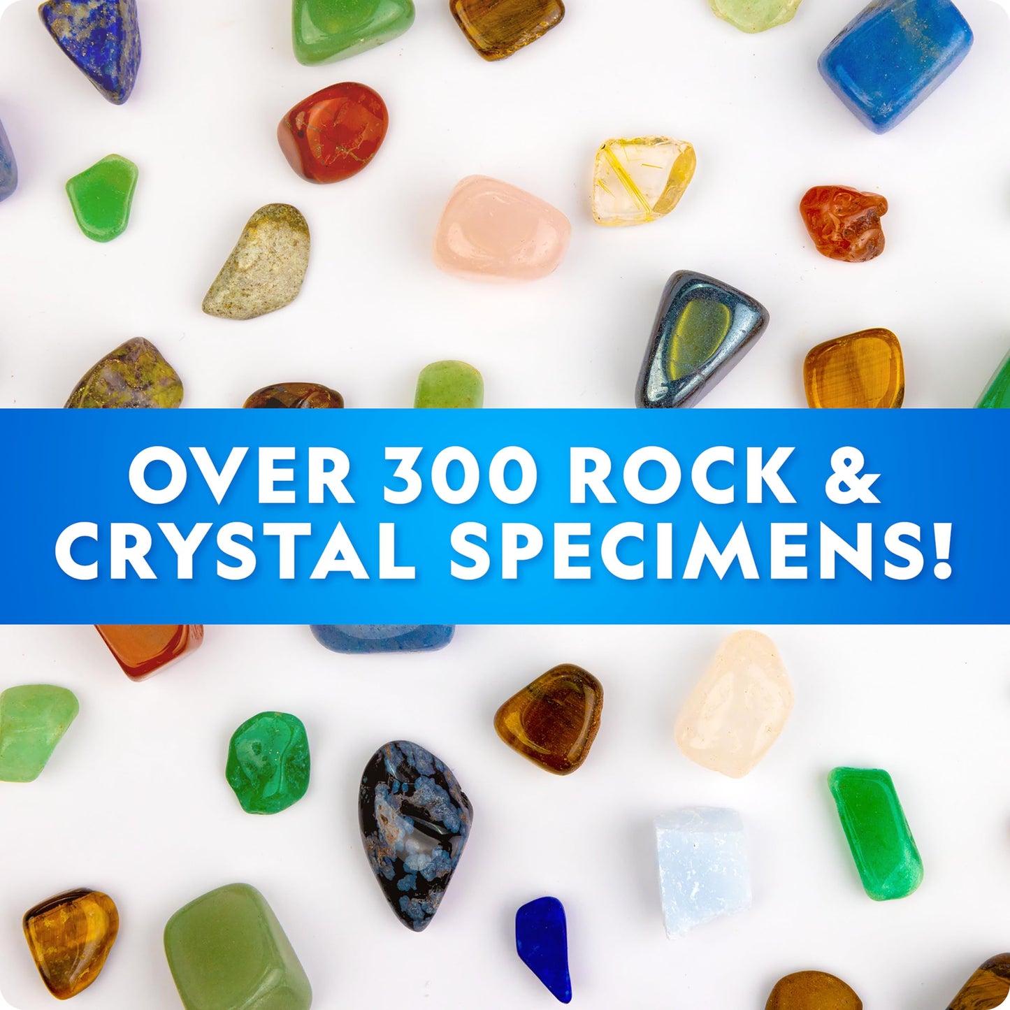 National Geographic 300+ Piece Rock & Crystal Collection for Kids – Geodes, Minerals, Gemstones Science Kit, Educational Geology Gift