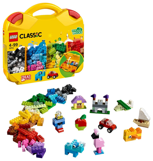 LEGO Classic Creative Suitcase 10713 with Storage Case & Colorful Bricks – Fun STEM Building Toy for Kids 4+