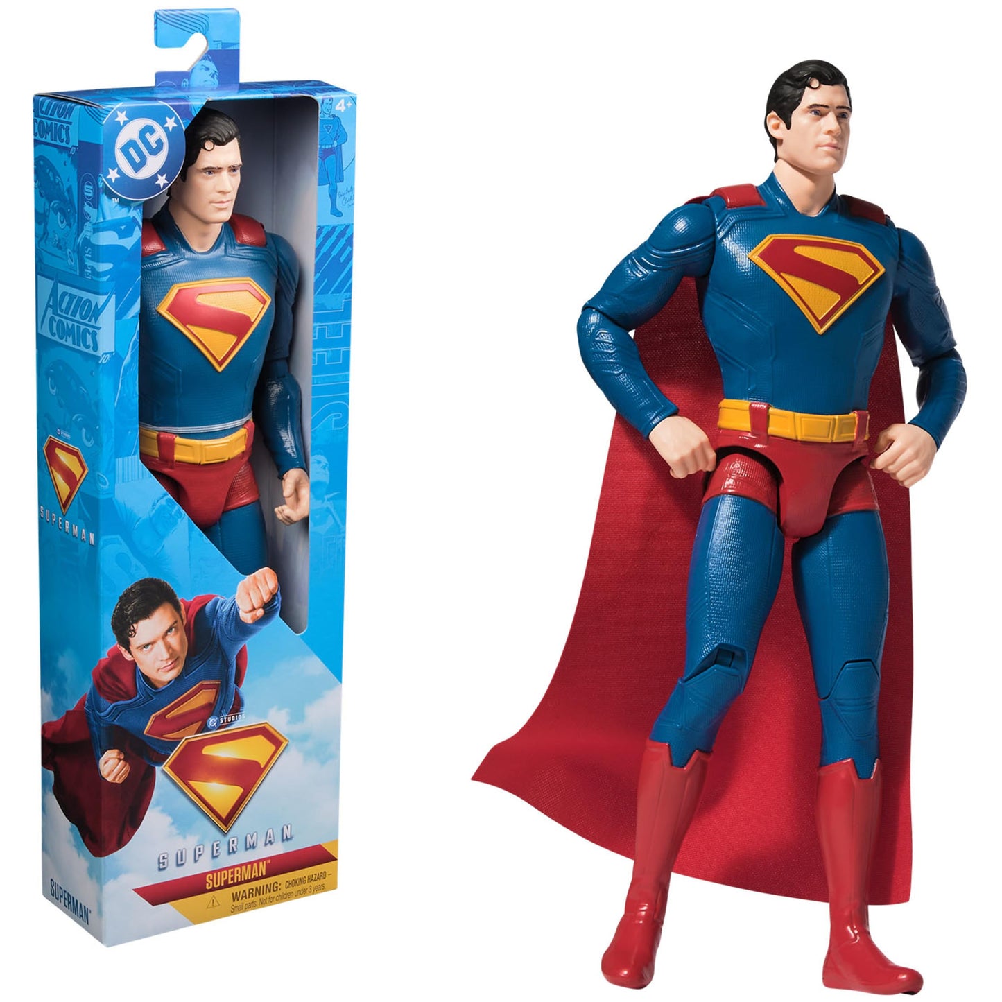 DC Comics, Superman 12-inch Superhero Action Figure, Kids Toys for Boys and Girls Pretend Play, for Ages 4 and Up