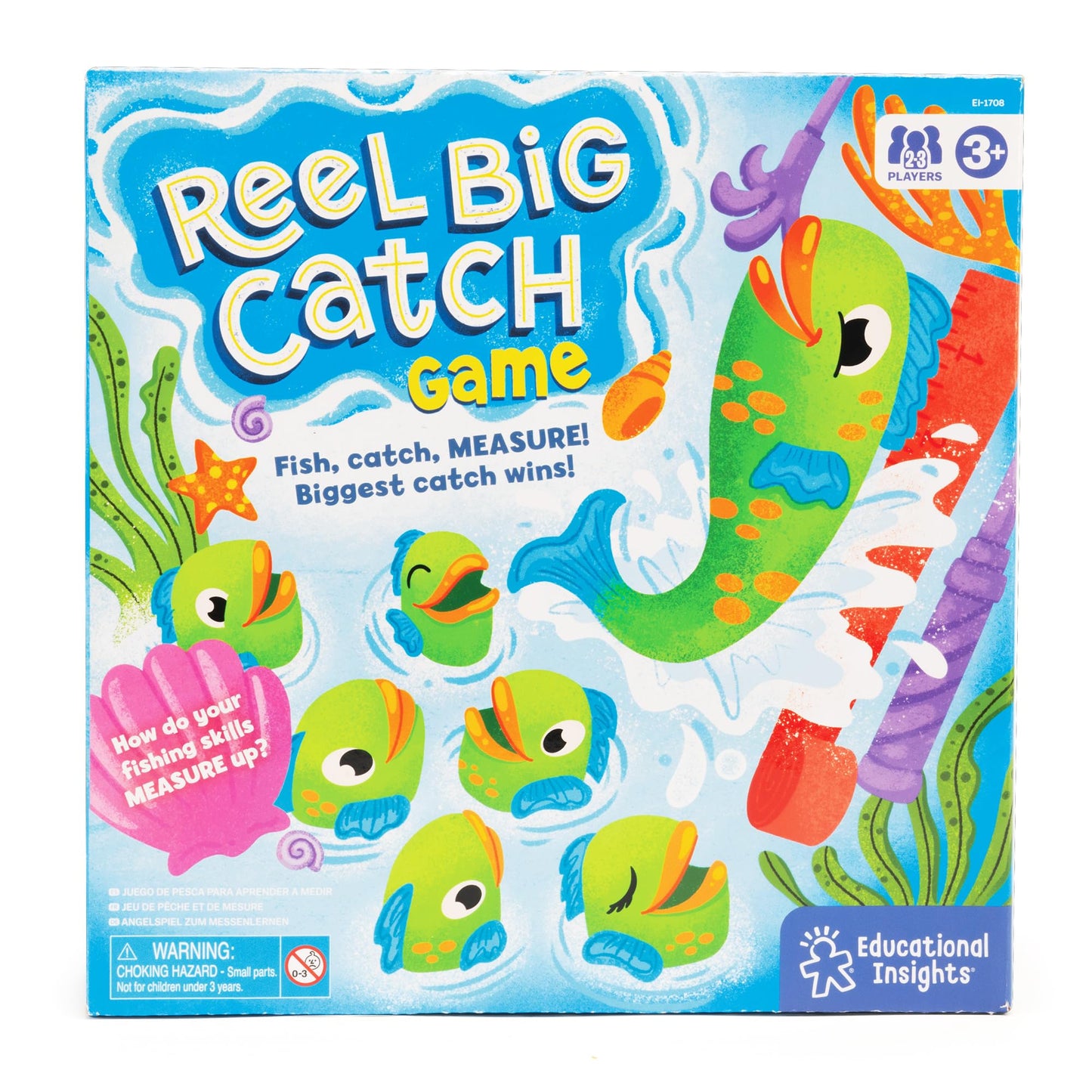 Educational Insights Reel Big Catch Game – Fishing & Fine Motor Skills Toy for Preschoolers, Early Math Learning, Fun Family Gift Ages 3+