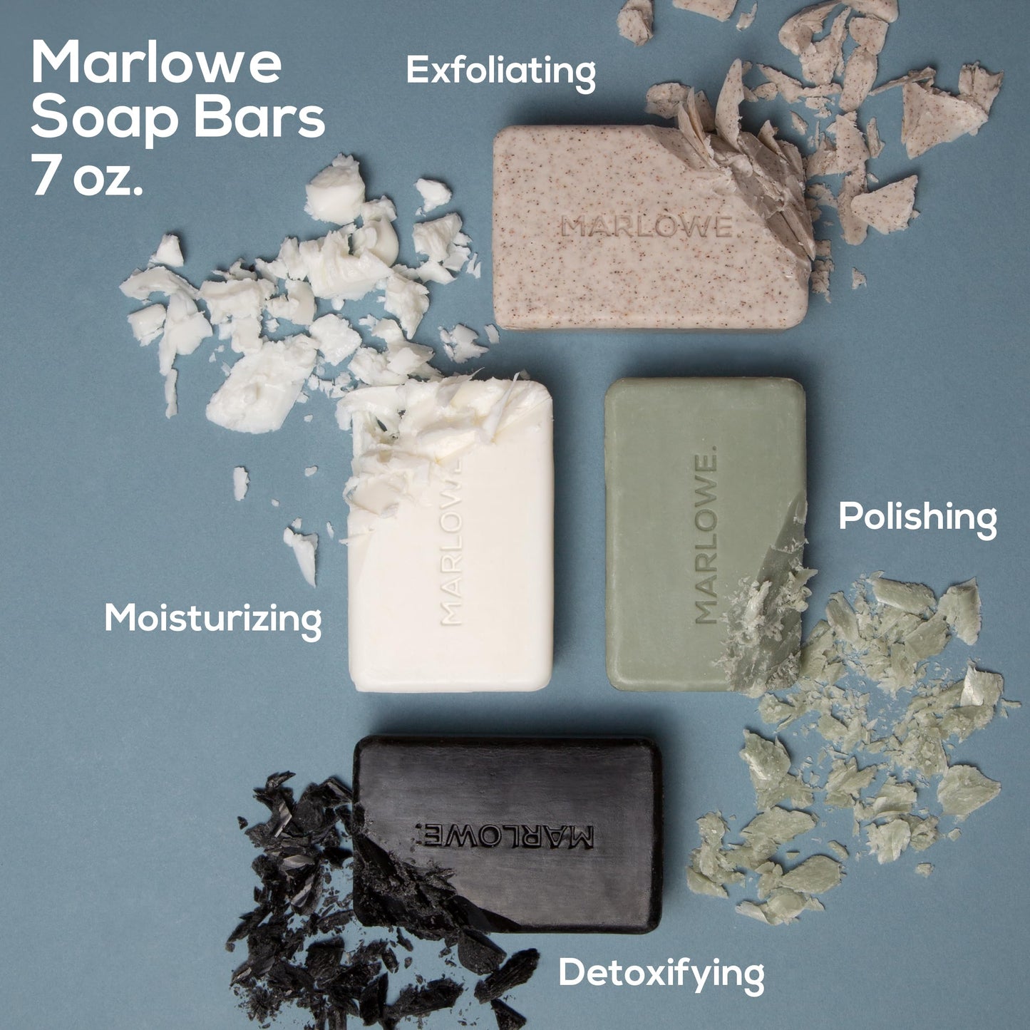 MARLOWE No. 102 Body Scrub Soap, 7oz – Exfoliating Bar with Shea Butter, Olive Oil & Green Tea, Smoothes & Revitalizes Skin, Sage & Fir Scent