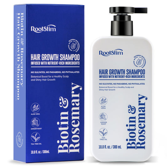 Biotin & Rosemary Hair Growth Shampoo 10 fl oz – Sulfate-Free Thickening Shampoo for Thinning Hair, Nourishing Formula for Fuller, Stronger Strands