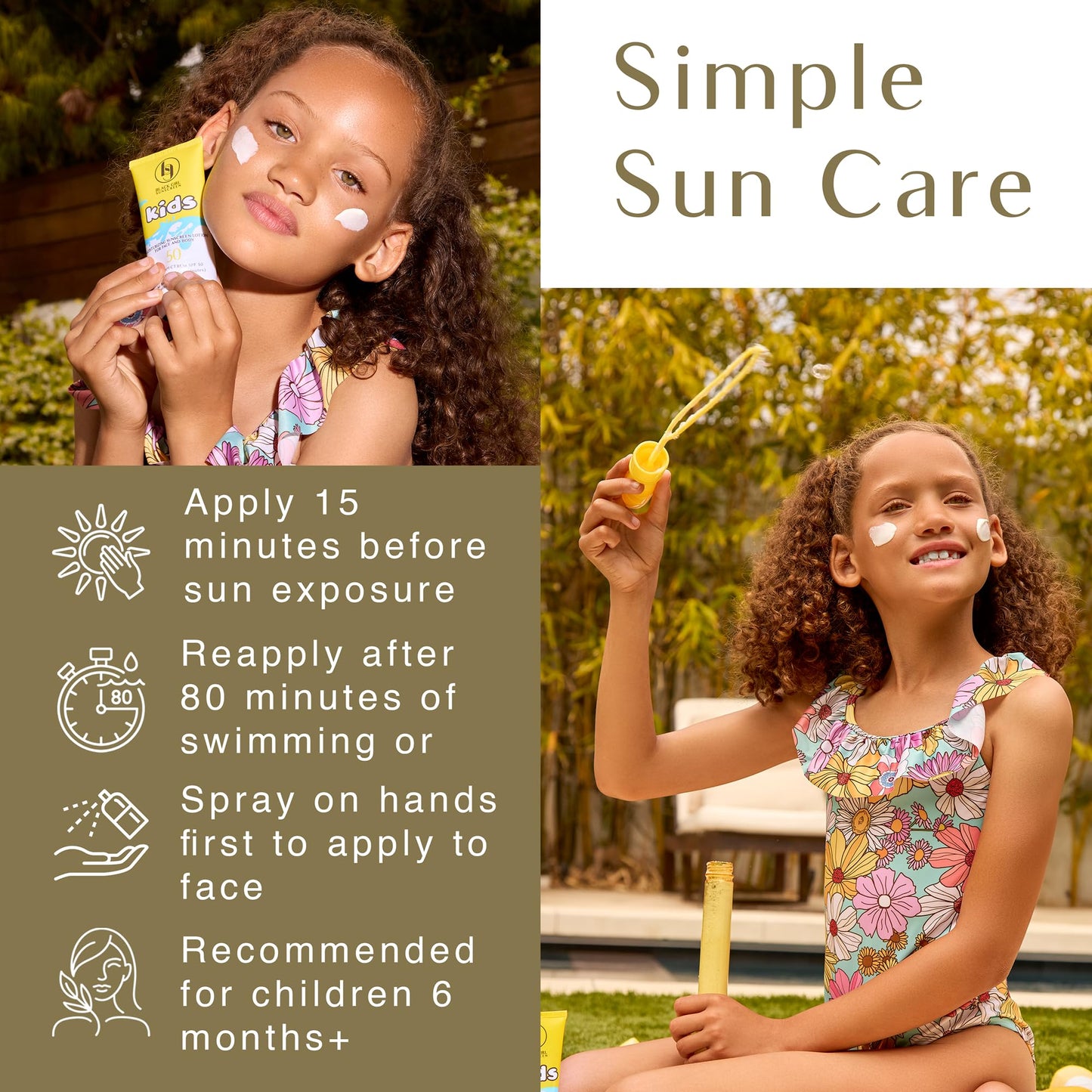 Black Girl Sunscreen Kids SPF 50 Sunscreen Spray N Play,Vegan & Water-Resistant,Will not Leave White Residue,Dry touch finish,No parabens(6 Fl. Oz.)