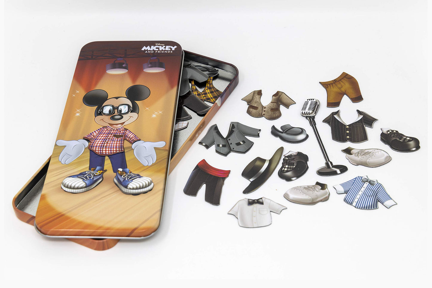 Disney Mickey Mouse and Donald Duck 23-Piece Magnetic Doll Tin 48837 Bendon