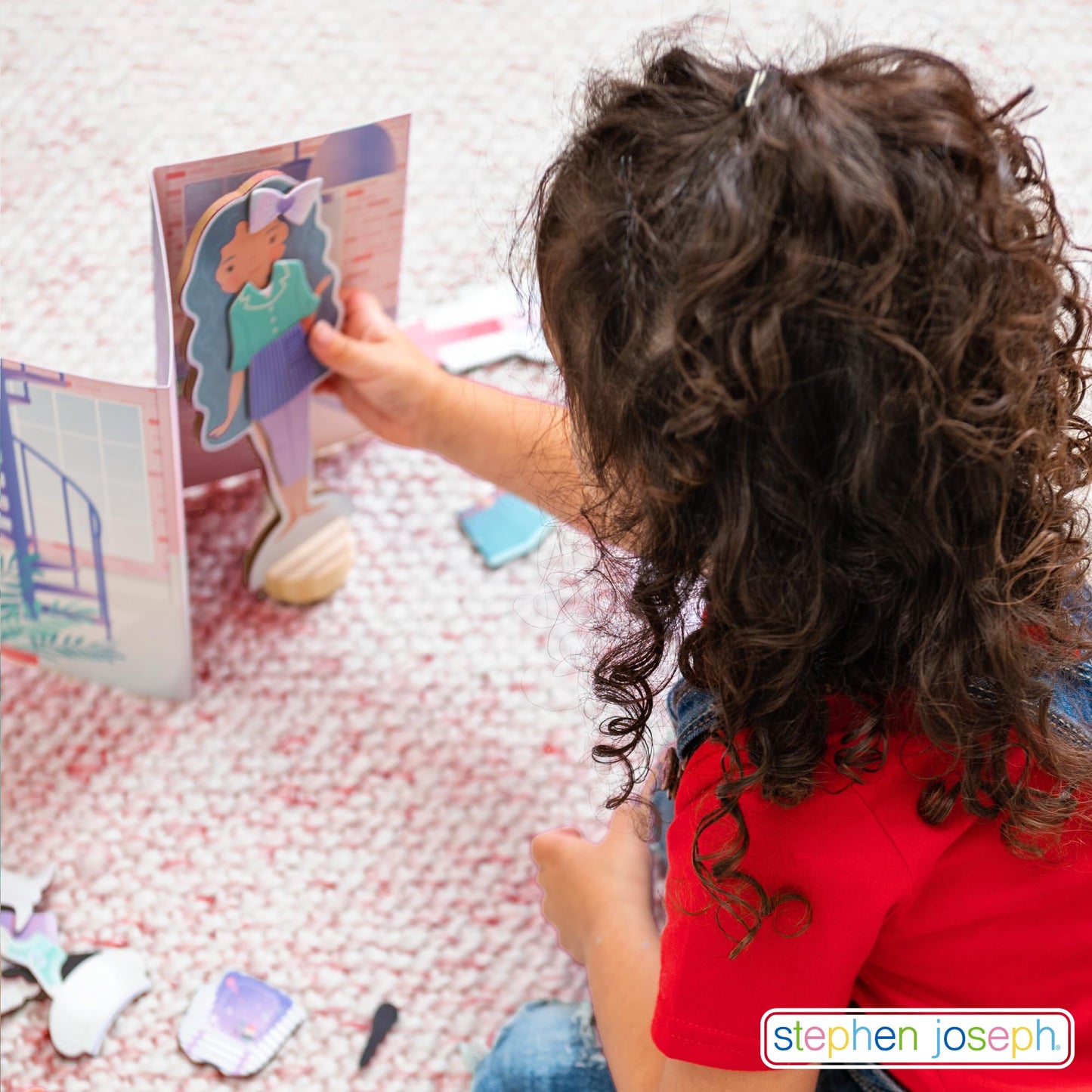 Stephen Joseph Magnetic Dress-Up Dolls 30pc Travel Play Set – Pretend Play for Kids Ages 3-5, Portable Magnetic Dress-Up Game