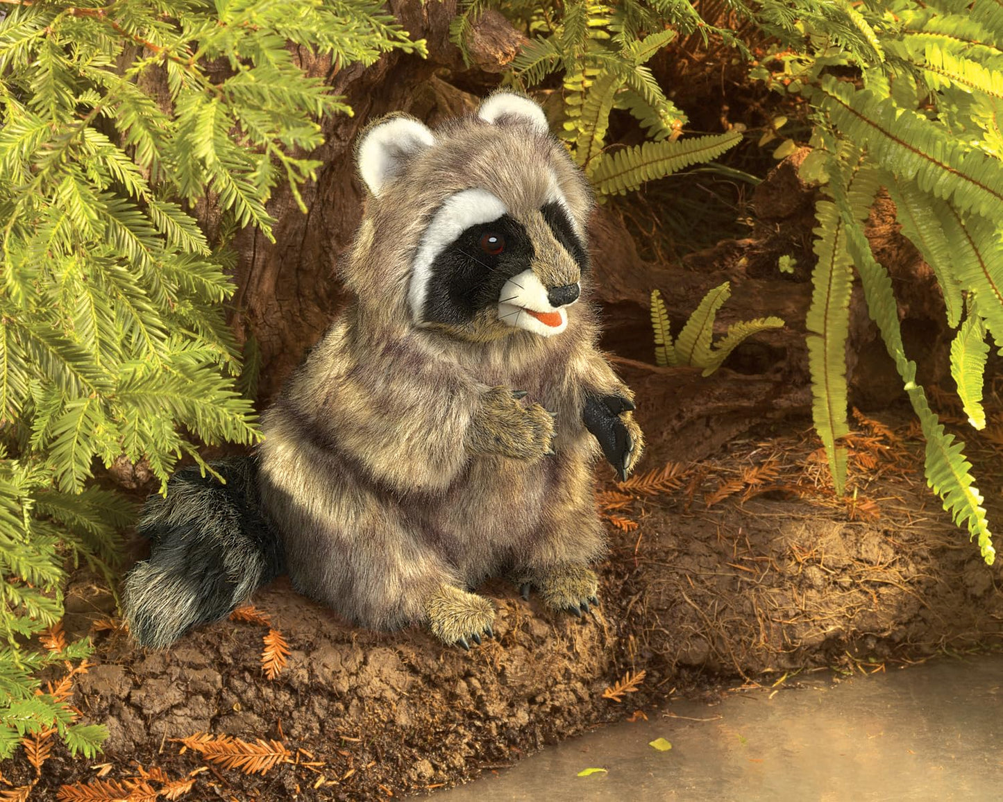 Folkmanis Raccoon Hand Puppet Plush