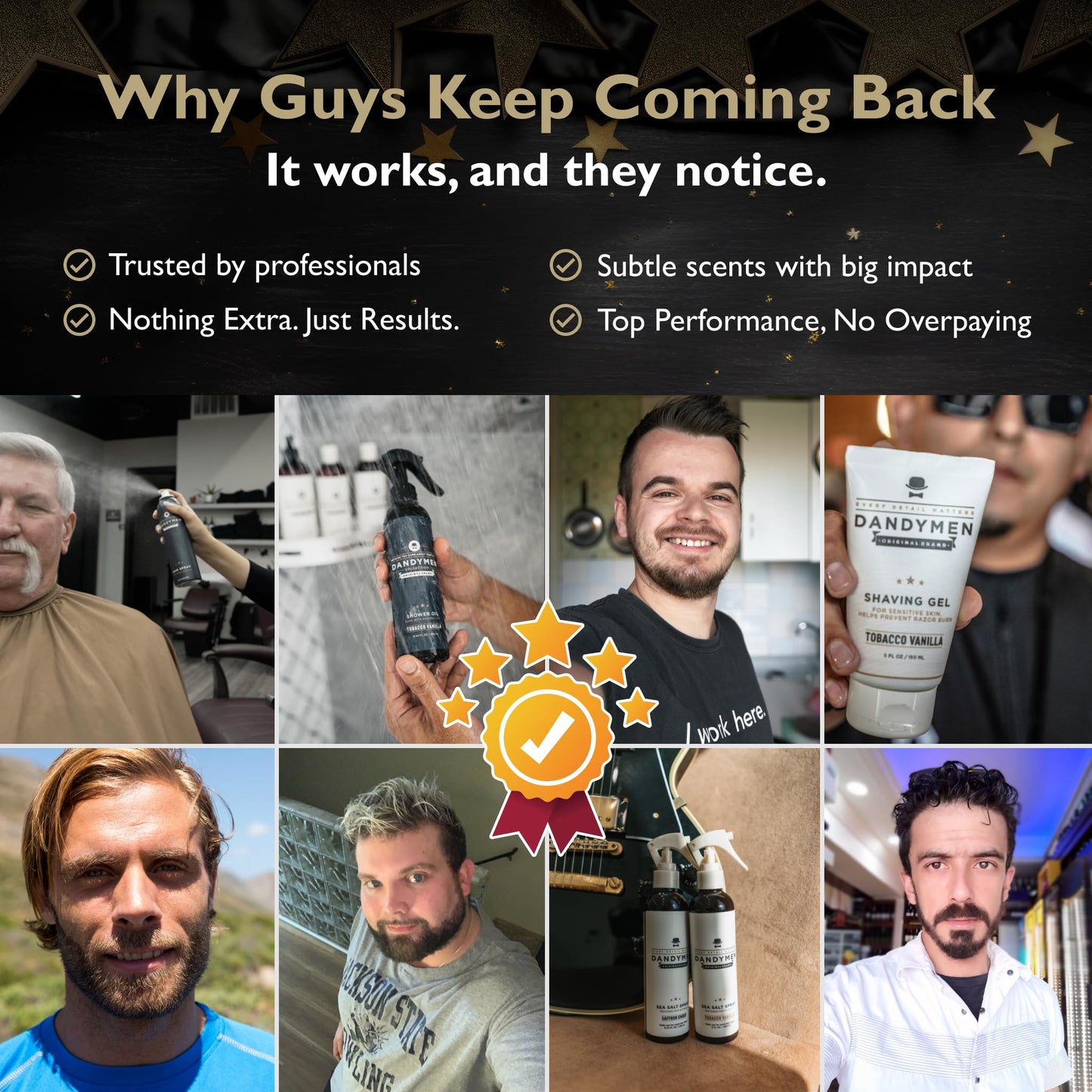 DandyMen Grooming Clay – Strong Hold, Natural Matte Finish, and Flexible Styling with Kaolin Clay & Beeswax – Tobacco Vanilla Scent – 3.4 oz (1-pack)